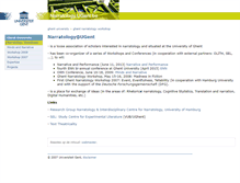 Tablet Screenshot of narratology.ugent.be