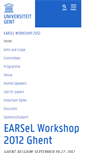 Mobile Screenshot of earsel2012.ugent.be