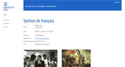 Desktop Screenshot of francais.ugent.be