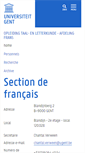 Mobile Screenshot of francais.ugent.be