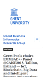 Mobile Screenshot of managementinformatics.ugent.be