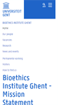 Mobile Screenshot of bioethics.ugent.be