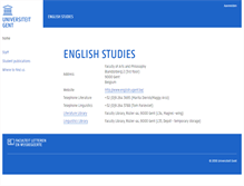 Tablet Screenshot of english.ugent.be