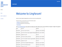 Tablet Screenshot of lingforum.ugent.be