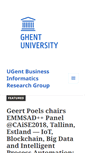 Mobile Screenshot of managementinformation.ugent.be