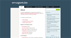 Desktop Screenshot of crr.ugent.be